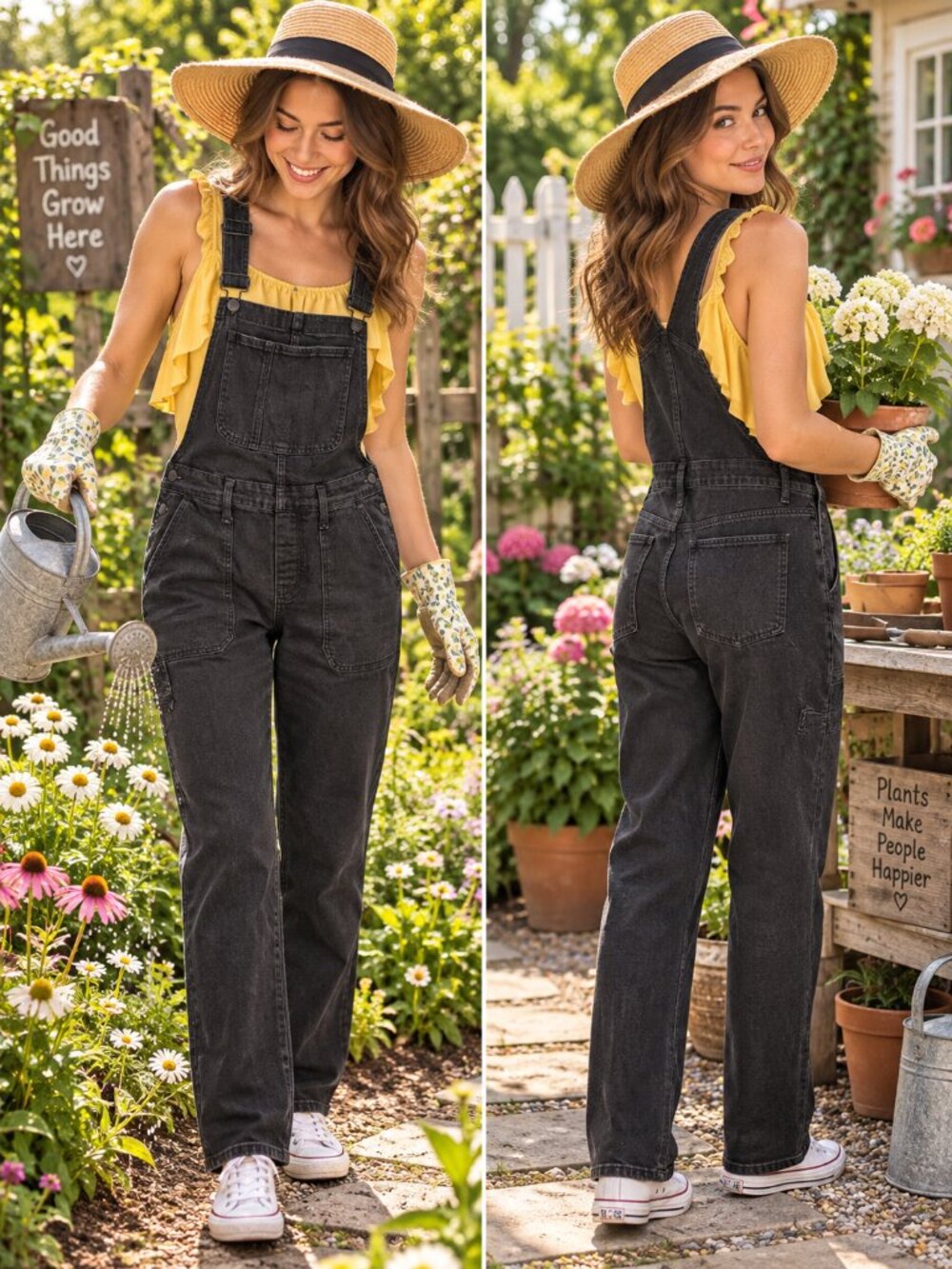 Madewell Black Wash Denim Overalls Size Medium